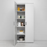 NNEDSZ STOCKHOLM STORAGE CUPBOARD VJ PANEL - WHITE - SCANDI BLACK