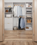 NNEDSZ BASEL WALK IN WARDROBE KIT  - WHITE - FLUTED - PULL BRASS