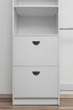 NNEDSZ BASEL WALK IN WARDROBE KIT  - WHITE - SLIM - HALF MOON BLACK