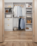 NNEDSZ BASEL WALK IN WARDROBE KIT  - WHITE - SLIM - HALF MOON BRASS
