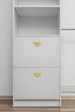 NNEDSZ BASEL WALK IN WARDROBE KIT  - WHITE - SLIM - HALF MOON BRASS