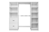 NNEDSZ BASEL WALK IN WARDROBE KIT  - WHITE - SLIM - OVAL BLACK