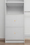 NNEDSZ BASEL WALK IN WARDROBE KIT  - WHITE - SLIM - ROUND BRASS