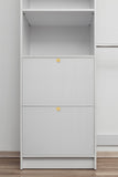 NNEDSZ BASEL WALK IN WARDROBE KIT  - WHITE - SLIM - ROUND BRASS