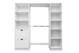 NNEDSZ BASEL WALK IN WARDROBE KIT  - WHITE - HAMPTONS - HALF MOON BLACK