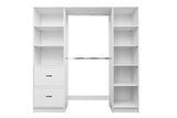 NNEDSZ BASEL WALK IN WARDROBE KIT  - WHITE - HAMPTONS - OVAL BLACK