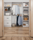 NNEDSZ BASEL WALK IN WARDROBE KIT  - WHITE - VJ PANEL - PULL BLACK
