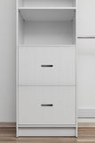 NNEDSZ BASEL WALK IN WARDROBE KIT  - WHITE - VJ PANEL - PULL BLACK