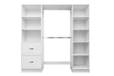 NNEDSZ BASEL WALK IN WARDROBE KIT  - WHITE - VJ PANEL - OVAL BLACK