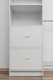 NNEDSZ BASEL WALK IN WARDROBE KIT  - WHITE - VJ PANEL - OVAL BRASS
