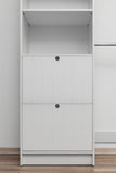 NNEDSZ BASEL WALK IN WARDROBE KIT  - WHITE - VJ PANEL - ROUND BLACK