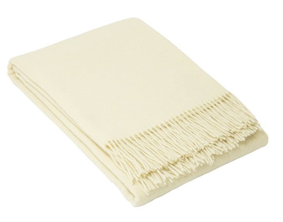 NNEDSZ Oxford Throw - Merino Wool Blend - Ivory