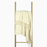 NNEDSZ Oxford Throw - Merino Wool Blend - Ivory