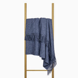 NNEDSZ Oxford Throw - Merino Wool Blend - Navy