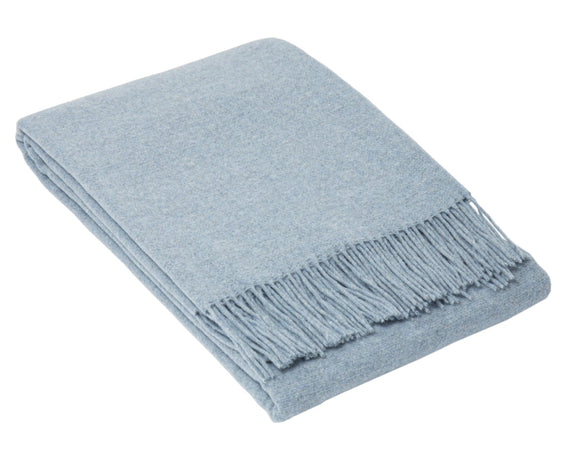 NNEDSZ Oxford Throw - Merino Wool Blend - Sky Blue