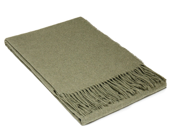 NNEDSZ Paddington Throw - Fine Wool Blend - Olive