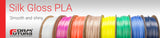 NNEDSZ PLA Filament Silk Gloss PLA 2.85mm 50 gram Brilliant Silver 3D Printer Filament