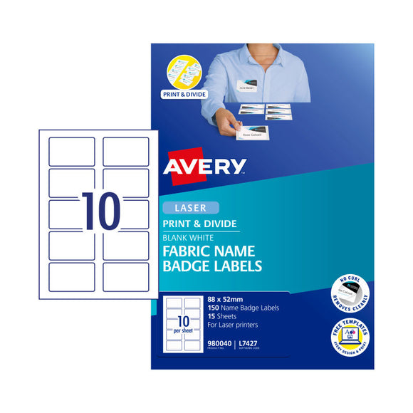 NNEDSZ AVERY Name Badge L7427 10 Up Pack of 15