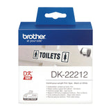 NNEDSZ Brother White Cont. Film Roll Direct Thermal 62mm x 15.24mm