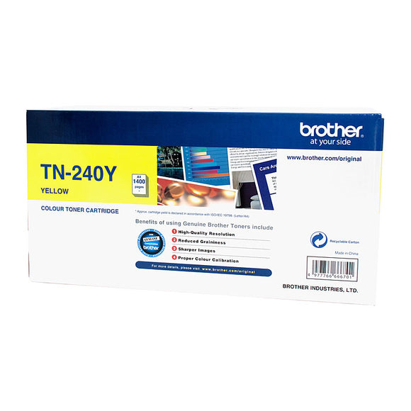 NNEDSZ Brother TN-240Y Colour Laser Toner - Yellow, HL-3040CN/3045CN/3070CW/3075CW, DCP-9010CN, MFC-9120CN/9125CN/9320CW/9325CW - up to 1,400 pages