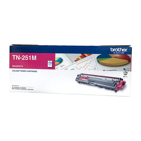 NNEDSZ Brother TN-251M Colour Laser Toner - Magenta, HL-3150CDN/3170CDW/MFC-9140CDN/9330CDW/9335CDW/9340CDW /DCP-9015CDW1,400 Pages
