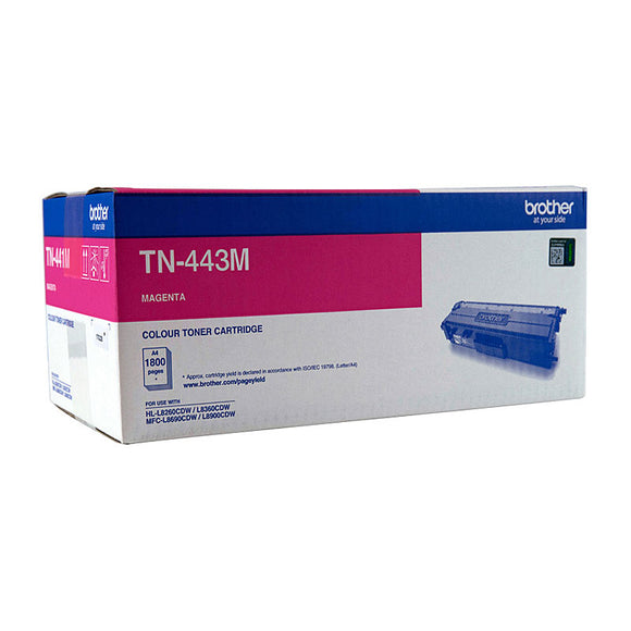 NNEDSZ BROTHER TN-443M Colour Laser Toner - High Yield Magenta - to suit HL-L8260CDN/8360CDW MFC-L8690CDW/L8900CDW - 4,000 Pages
