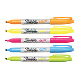 NNEDSZ SHARPIE Neon Permanent Marker Fine Point Assorted Pack of 5