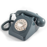 NNEDSZ GPO RETRO GPO 746 ROTARY TELEPHONE - GREY