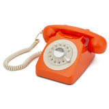 NNEDSZ GPO RETRO GPO 746 ROTARY TELEPHONE - ORANGE
