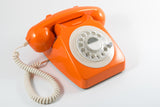 NNEDSZ GPO RETRO GPO 746 ROTARY TELEPHONE - ORANGE