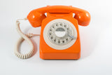 NNEDSZ GPO RETRO GPO 746 ROTARY TELEPHONE - ORANGE