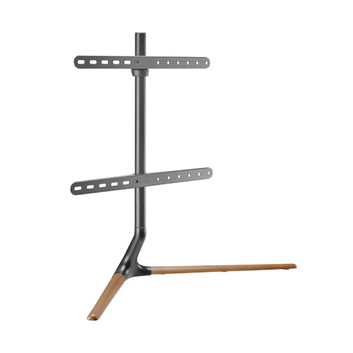 NNEDSZ BRATECK Modern Linear Tabletop TV Stand For 49'-70' TVs -- Matte Black & Walnut