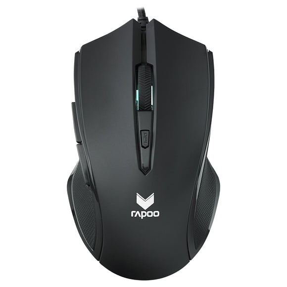 NNEDSZ RAPOO V20S LED Optical Gaming Mouse Black - Up to 3000dpi 16m Colour 5 Programmable Buttons