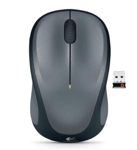NNEDSZ Logitech Wireless Mouse M235, 3 Button, USB Receiver, Scroll Wheel, Colour: Colt Glossy  Black, 1 AA battery pre-installed
