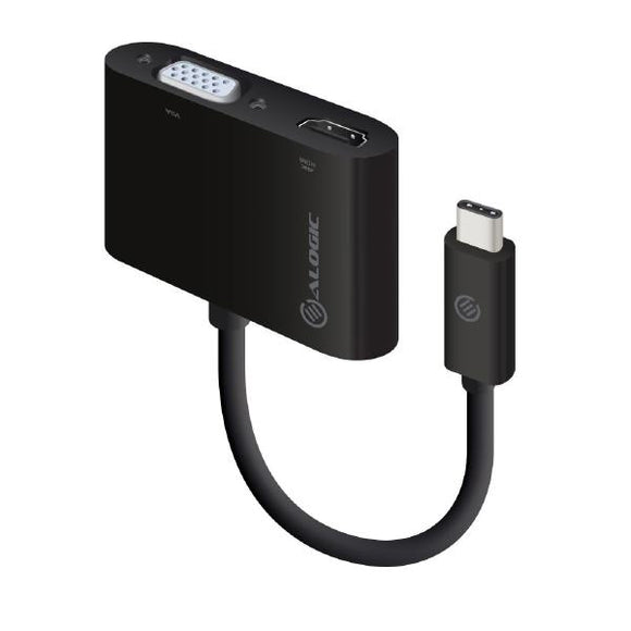 NNEDSZ ALOGIC 2-in-1 USB-C to HDMI VGA Adapter - Male to 2-Female