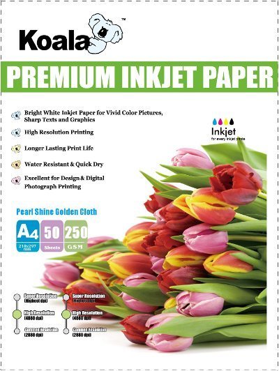 NNEDSZ 250gm A4 Pearl Shine Gold Cloth 50 Sheets