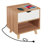 NNEDSZ Bedside Table with Powerboard & USB Ports
