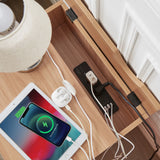 NNEDSZ Bedside Table with Powerboard & USB Ports