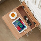 NNEDSZ Bedside Table with Powerboard & USB Ports