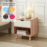 NNEDSZ Bedside Table with Powerboard & USB Ports