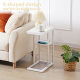 NNEDSZ Bedside Table with Power - Chic Look, White