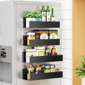 NNEDSZ 4 pack Magnetic Fridge Spice Rack