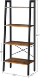 NNEDSZ Rustic brown and black steel Metal Frame 4 Tier bookshelf
