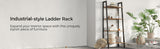 NNEDSZ Rustic brown and black steel Metal Frame 4 Tier bookshelf