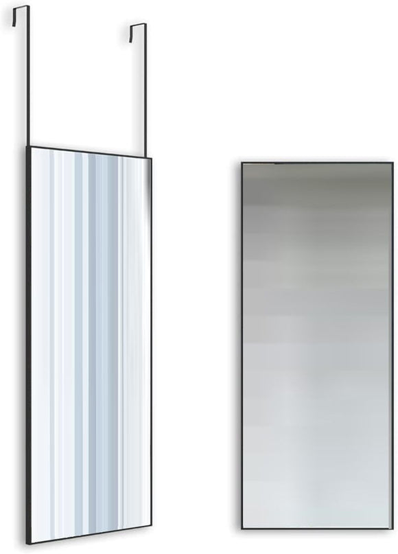 NNEDSZ Full-Length Mirror Long Standing for Bedroom and Bathroom (106 x 35 cm, Black)