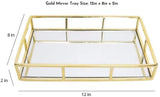 NNEDSZ TGold Mirror Decorative for Storage Jewelry and Makeup accessories