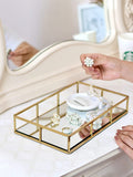 NNEDSZ TGold Mirror Decorative for Storage Jewelry and Makeup accessories