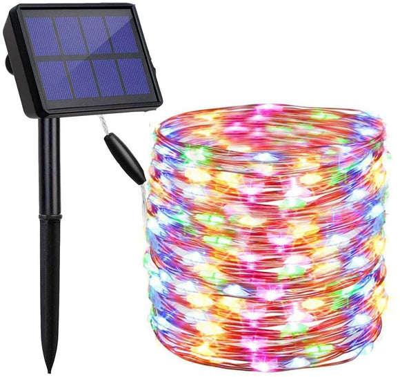NNEDSZ 20m 200 LED Solar Powered Outdoor Lights with 8 Lighting Modes and Waterproof for Home,Garden and Decoration