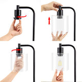 NNEDSZ 2x Pack Industrial Table Lamp with 2 USB Port for Bedside Nightstand Desk and Living Room Office (Bulb not Included)