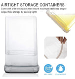 NNEDSZ 14 Pieces Airtight Food Storage and BPA Free Plastic with Easy Lock Black Lids Labels for Kitchen